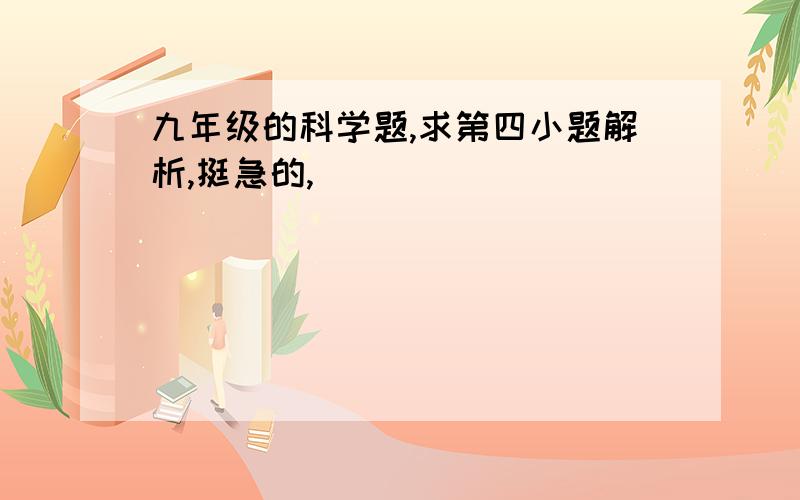 九年级的科学题,求第四小题解析,挺急的,