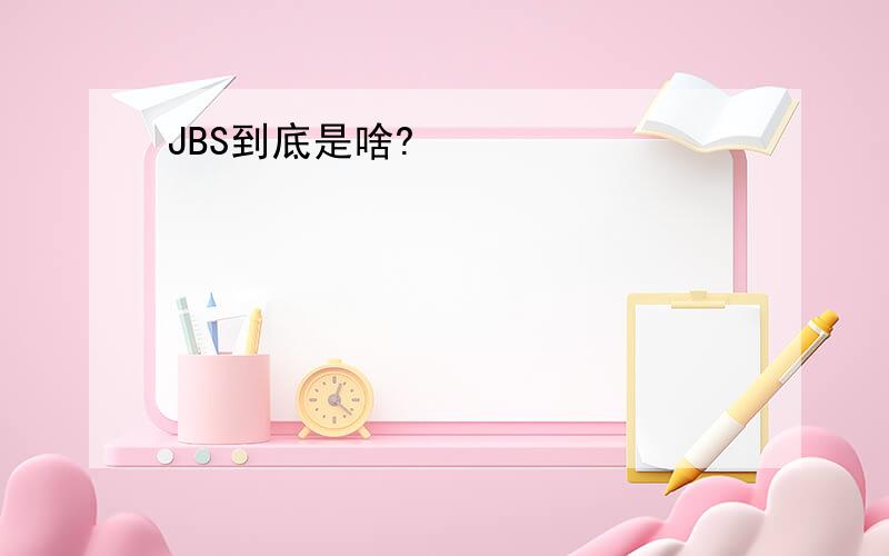 JBS到底是啥?