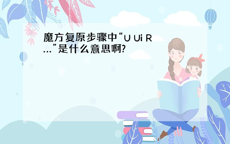 魔方复原步骤中“U Ui R…”是什么意思啊?