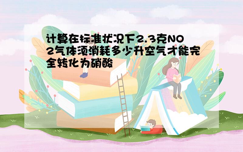 计算在标准状况下2.3克NO2气体须消耗多少升空气才能完全转化为硝酸