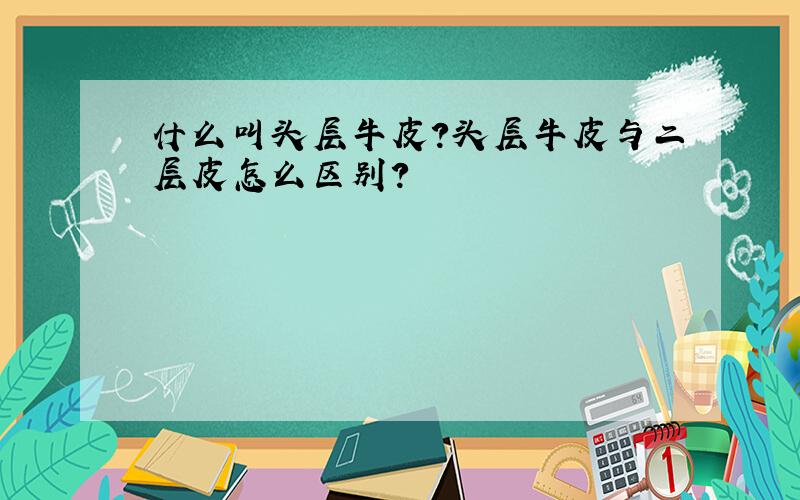 什么叫头层牛皮?头层牛皮与二层皮怎么区别?