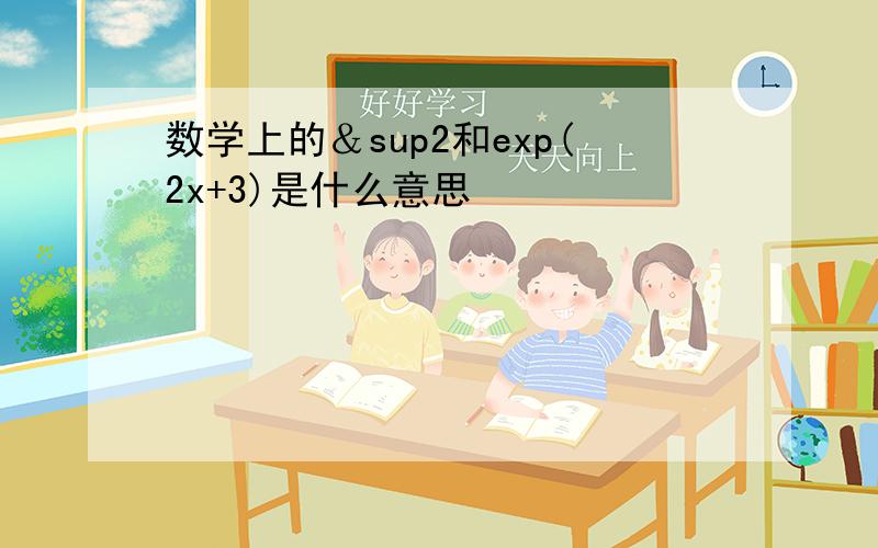 数学上的＆sup2和exp(2x+3)是什么意思