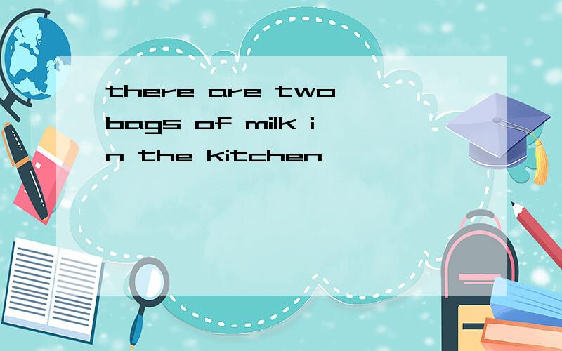 there are two bags of milk in the kitchen