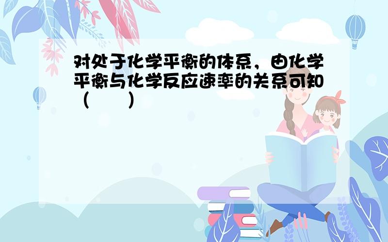 对处于化学平衡的体系，由化学平衡与化学反应速率的关系可知（　　）