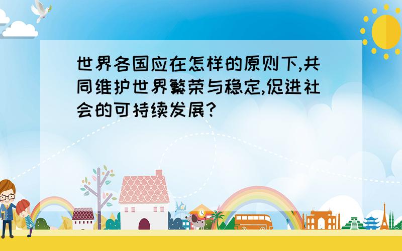 世界各国应在怎样的原则下,共同维护世界繁荣与稳定,促进社会的可持续发展?