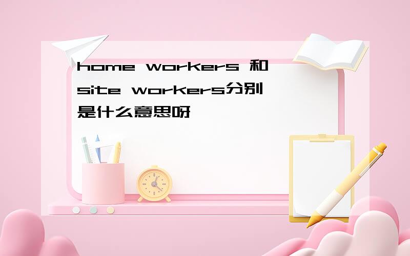 home workers 和site workers分别是什么意思呀