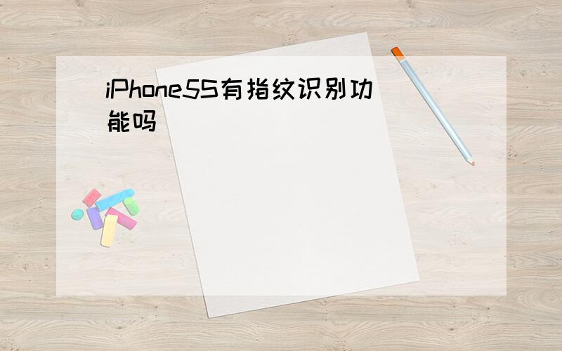 iPhone5S有指纹识别功能吗