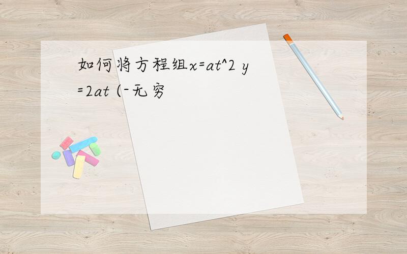 如何将方程组x=at^2 y=2at (-无穷