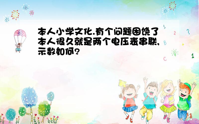 本人小学文化.有个问题困饶了本人很久就是两个电压表串联,示数如何?