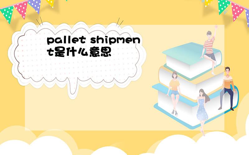 pallet shipment是什么意思