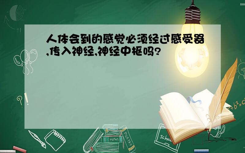 人体会到的感觉必须经过感受器,传入神经,神经中枢吗?