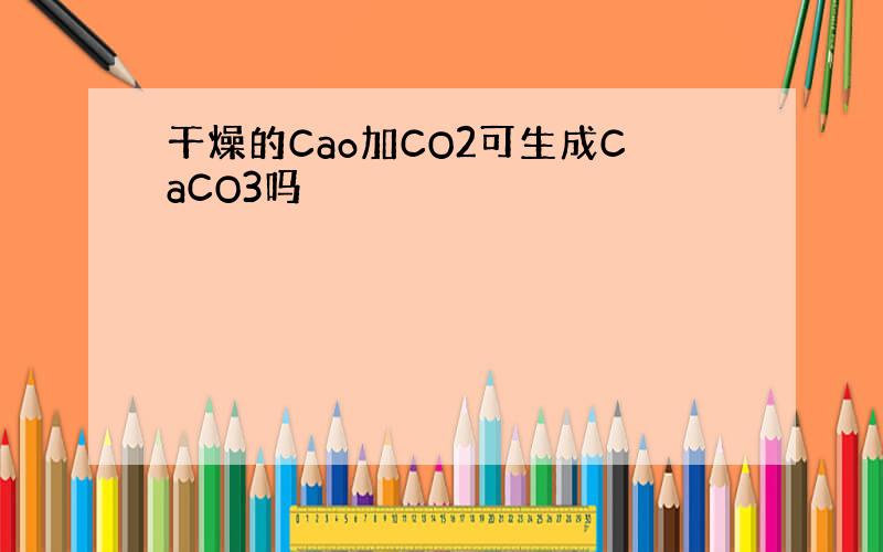 干燥的Cao加CO2可生成CaCO3吗