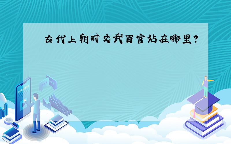 古代上朝时文武百官站在哪里?