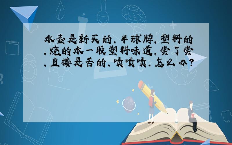 水壶是新买的,半球牌,塑料的,烧的水一股塑料味道,尝了尝,直接是苦的,啧啧啧,怎么办?