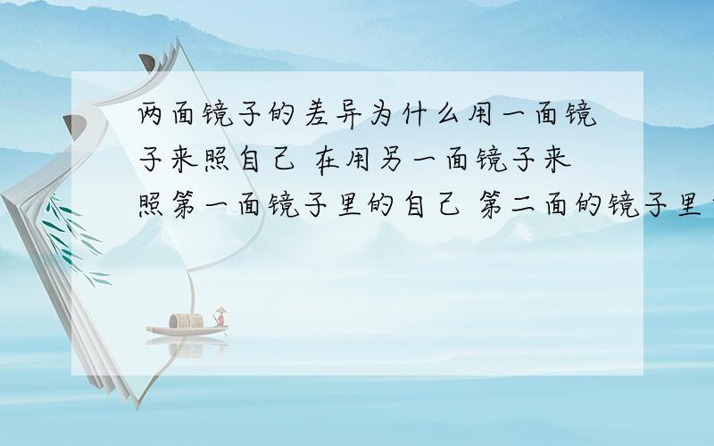 两面镜子的差异为什么用一面镜子来照自己 在用另一面镜子来照第一面镜子里的自己 第二面的镜子里自己的像和第一面里的像不同