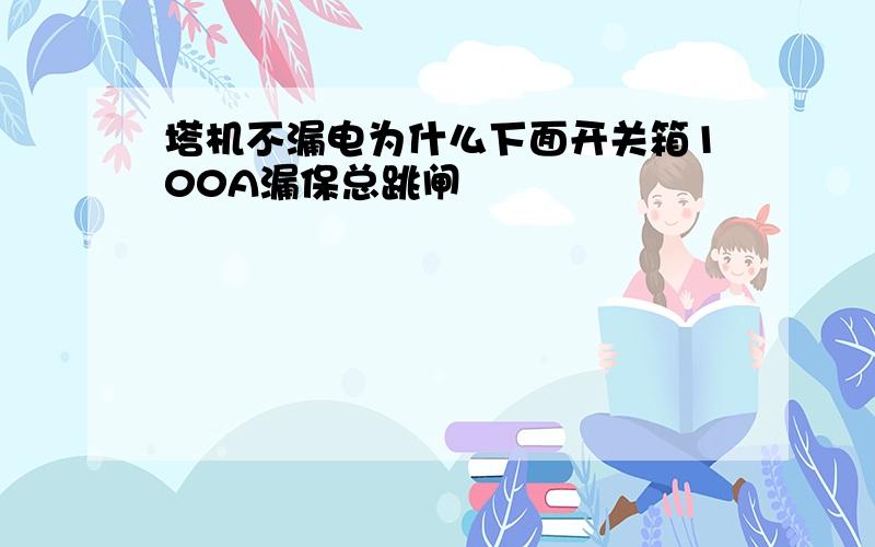 塔机不漏电为什么下面开关箱100A漏保总跳闸