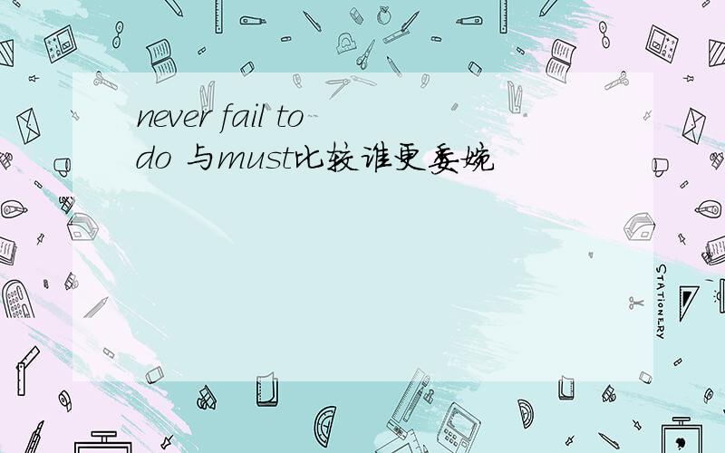 never fail to do 与must比较谁更委婉