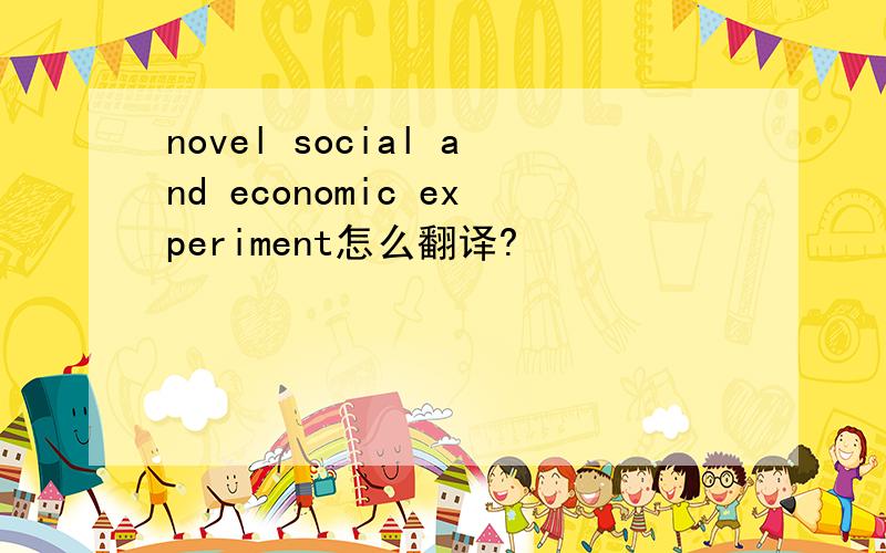 novel social and economic experiment怎么翻译?