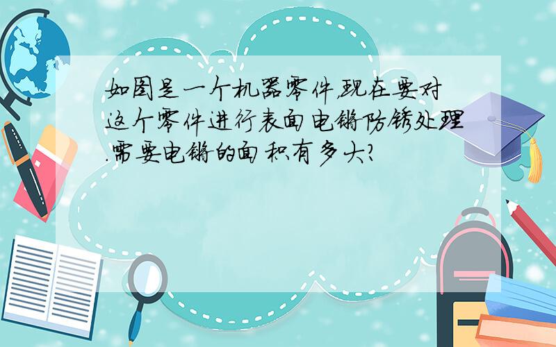 如图是一个机器零件，现在要对这个零件进行表面电镀防锈处理．需要电镀的面积有多大？