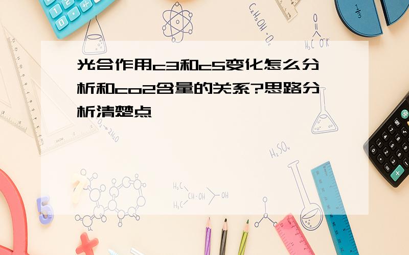 光合作用c3和c5变化怎么分析和co2含量的关系?思路分析清楚点