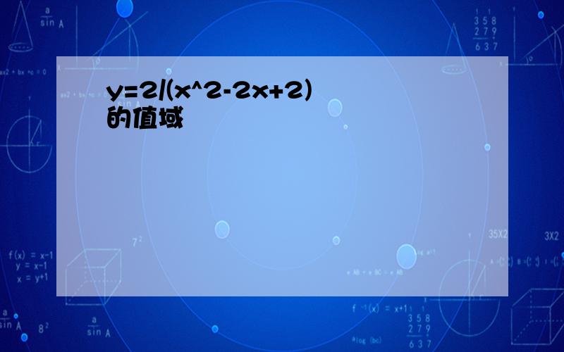 y=2/(x^2-2x+2)的值域