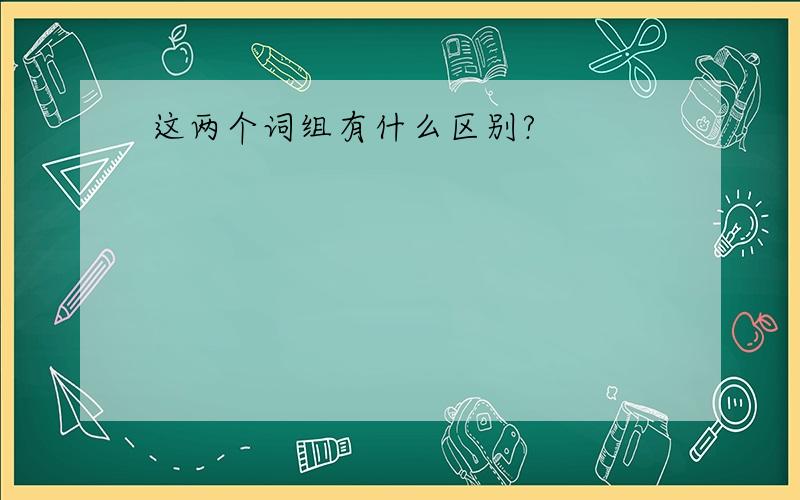 这两个词组有什么区别?