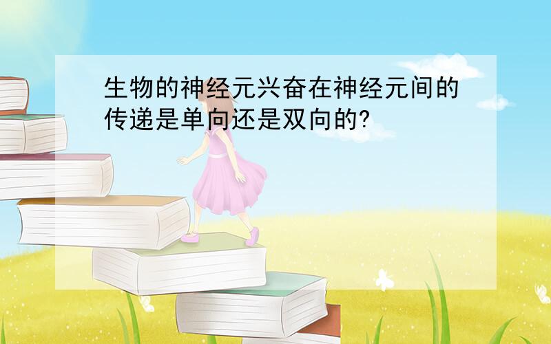 生物的神经元兴奋在神经元间的传递是单向还是双向的?