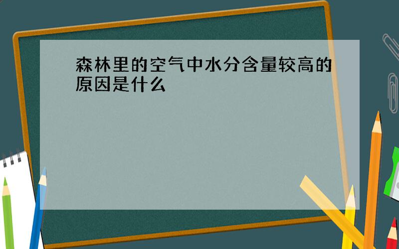 森林里的空气中水分含量较高的原因是什么