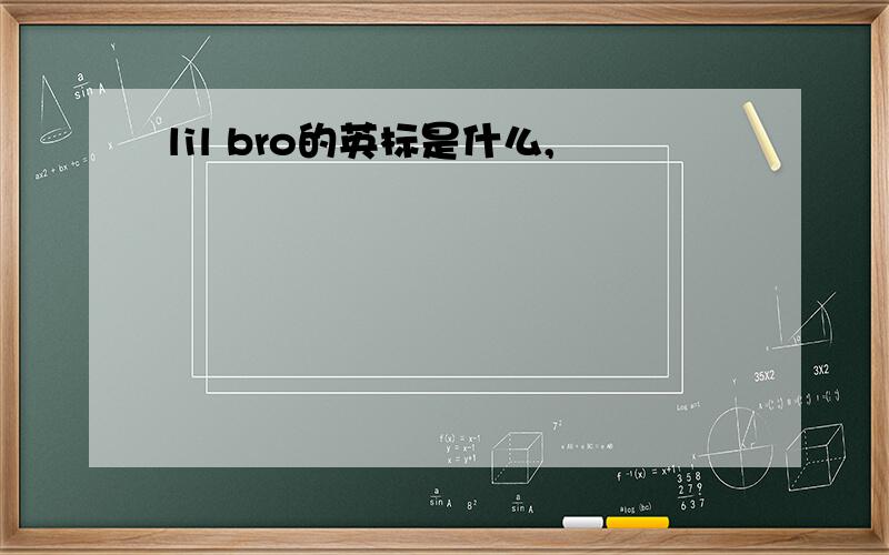 lil bro的英标是什么,