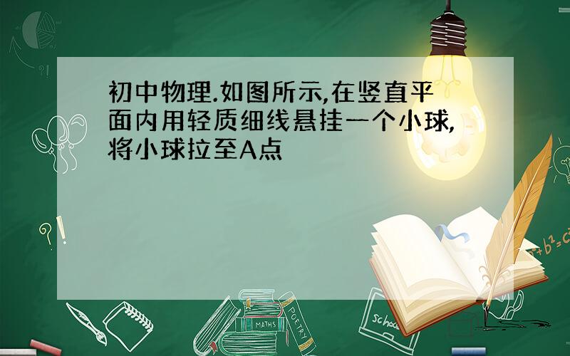 初中物理.如图所示,在竖直平面内用轻质细线悬挂一个小球,将小球拉至A点