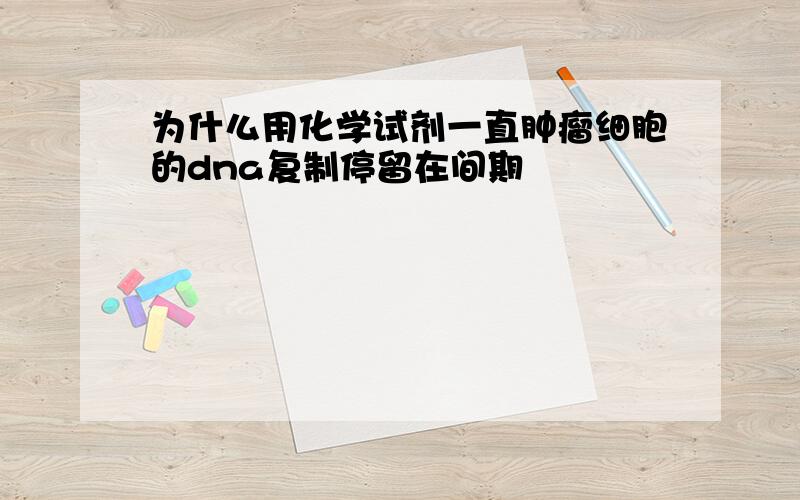 为什么用化学试剂一直肿瘤细胞的dna复制停留在间期