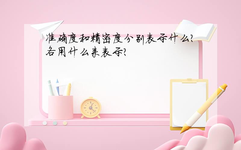 准确度和精密度分别表示什么?各用什么来表示?