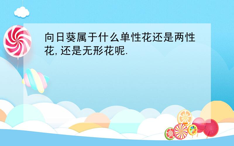 向日葵属于什么单性花还是两性花,还是无形花呢.