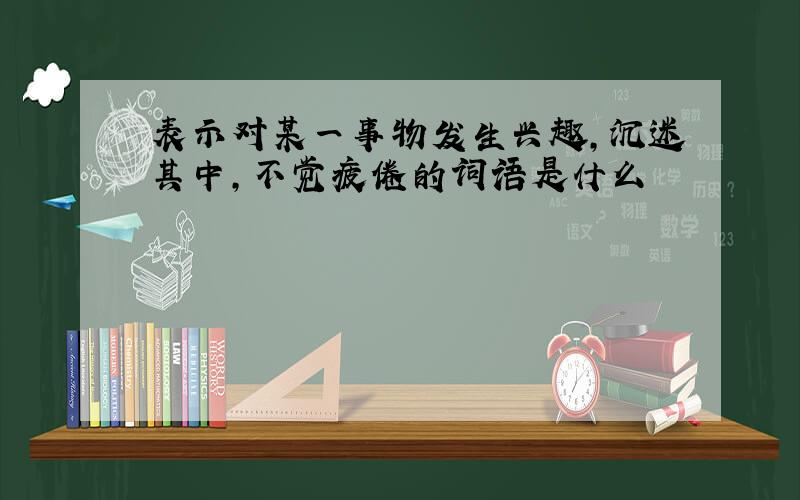 表示对某一事物发生兴趣,沉迷其中,不觉疲倦的词语是什么