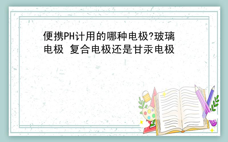 便携PH计用的哪种电极?玻璃电极 复合电极还是甘汞电极