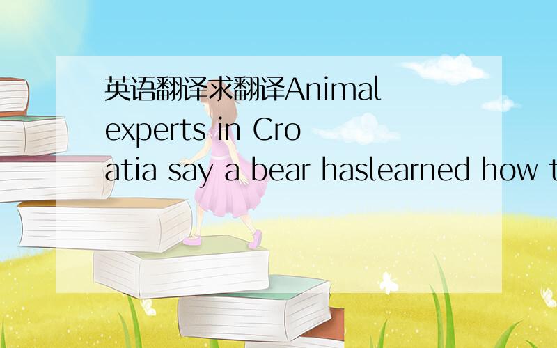 英语翻译求翻译Animal experts in Croatia say a bear haslearned how t