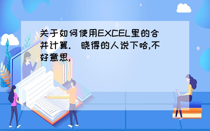 关于如何使用EXCEL里的合并计算.　晓得的人说下哈,不好意思,