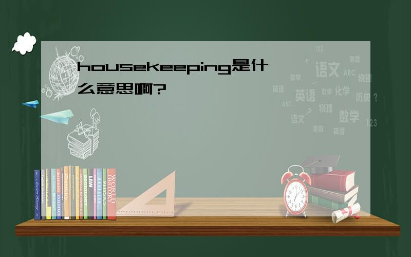 housekeeping是什么意思啊?