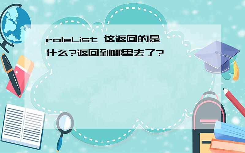 roleList 这返回的是什么?返回到哪里去了?