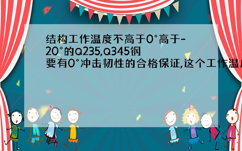 结构工作温度不高于0°高于-20°的Q235,Q345钢要有0°冲击韧性的合格保证,这个工作温度如何界定?