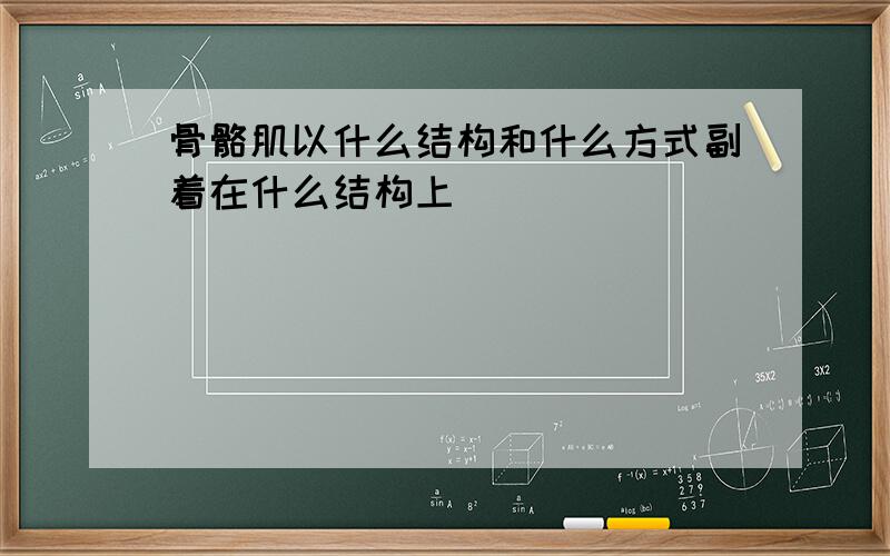 骨骼肌以什么结构和什么方式副着在什么结构上