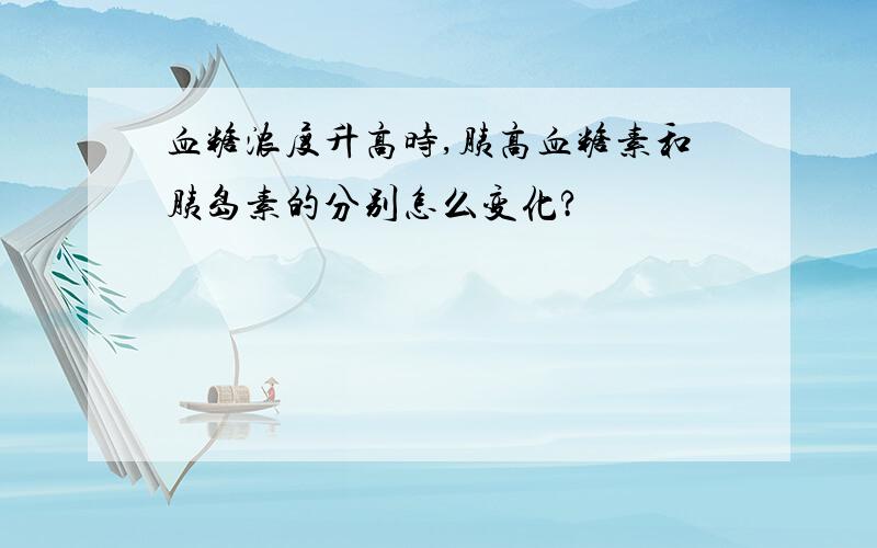 血糖浓度升高时,胰高血糖素和胰岛素的分别怎么变化?