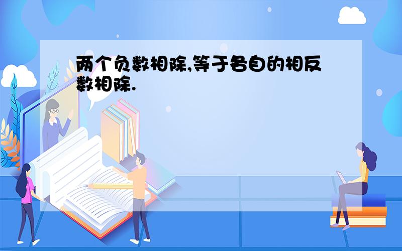 两个负数相除,等于各自的相反数相除.