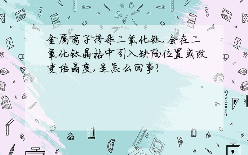 金属离子掺杂二氧化钛,会在二氧化钛晶格中引入缺陷位置或改变结晶度,是怎么回事?