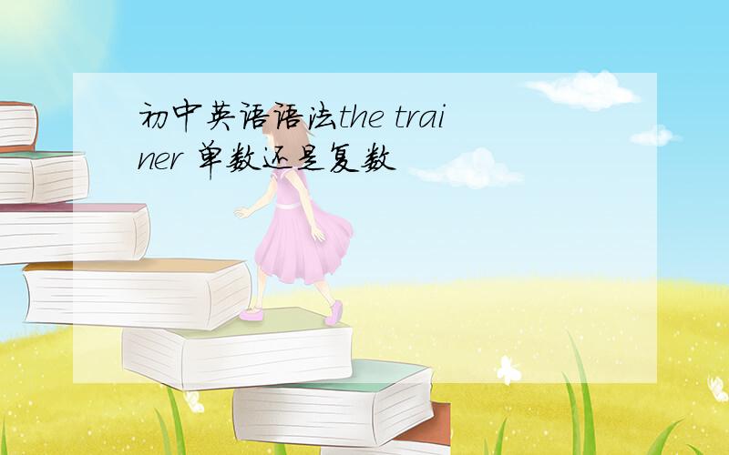 初中英语语法the trainer 单数还是复数