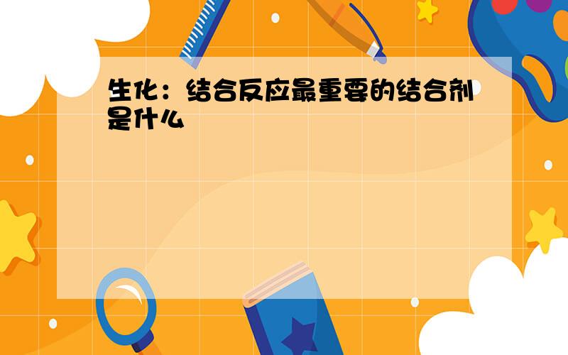 生化：结合反应最重要的结合剂是什么