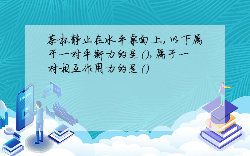 茶杯静止在水平桌面上,以下属于一对平衡力的是（）,属于一对相互作用力的是（）