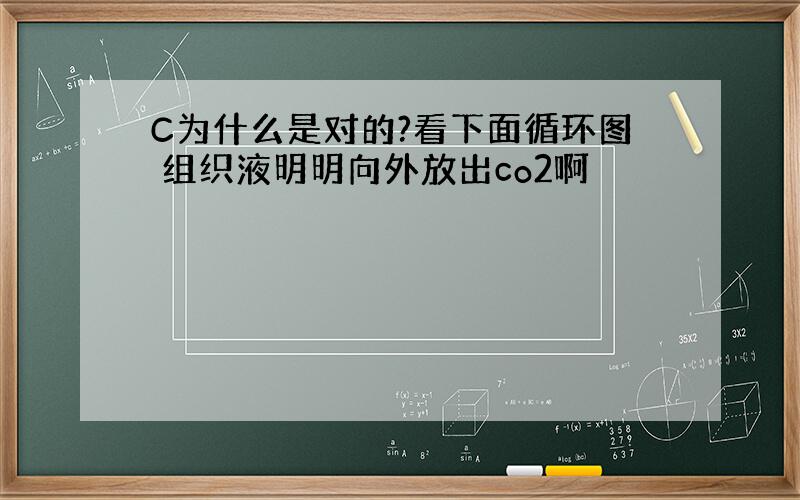 C为什么是对的?看下面循环图 组织液明明向外放出co2啊