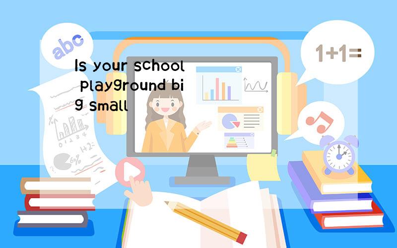 Is your school playground big small