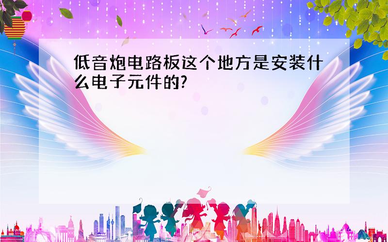 低音炮电路板这个地方是安装什么电子元件的?